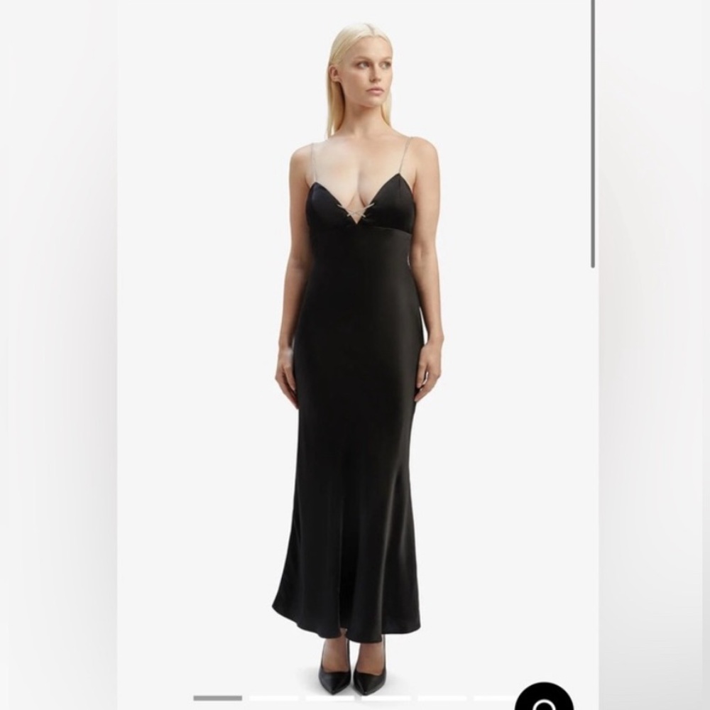 Bardot Lili Midi Dress with Silver Straps